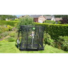 EXIT Silhouette nedgravet trampolin 153x214cm med sikkerhedsnet - sort