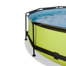 EXIT Lime pool &oslash;300x76cm med filterpumpe og poolsk&aelig;rm - gr&oslash;n