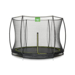 EXIT Silhouette nedgravet trampolin ø244cm med sikkerhedsnet - sort