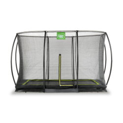 EXIT Silhouette nedgravet trampolin 214x305cm med sikkerhedsnet - sort