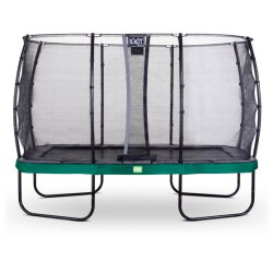 EXIT Elegant trampoline 244x427cm with Economy safetynet - green