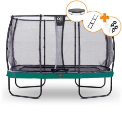 EXIT Elegant Premium trampolin komplet sæt 244x427cm - grøn