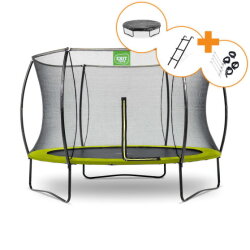 EXIT Silhouette trampolin ø305cm - grøn + gratis tilbehørssæt
