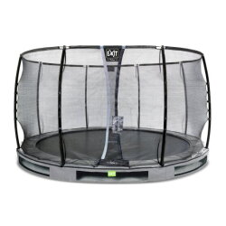 EXIT Elegant Premium ground trampoline ø366cm with Deluxe safety net - grey