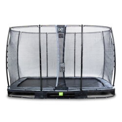 EXIT Elegant ground trampoline 244x427cm with Economy safety net - black