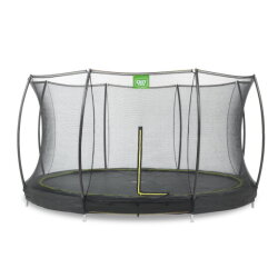 EXIT Silhouette nedgravet trampolin ø366cm med sikkerhedsnet - sort