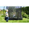 EXIT Silhouette nedgravet trampolin 153x214cm med sikkerhedsnet - sort