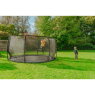 EXIT Dynamic trampolin i jordniveau ø427cm med sikkerhedsnet - sort