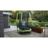 EXIT Tiggy junior trampolin med sikkerhedsnet ø140cm - sort/grøn