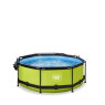 EXIT Lime pool ø244x76cm med filterpumpe og poolskærm - grøn