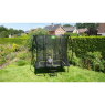 EXIT Silhouette trampolin 153x214cm med stige - sort