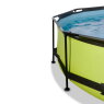 EXIT Lime pool ø244x76cm med filterpumpe og baldakin - grøn