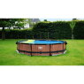 EXIT Black Wood pool ø360x76cm med filterpumpe - sort