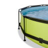 EXIT Lime pool ø360x76cm med filterpumpe og baldakin - grøn