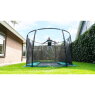 EXIT Supreme ground level trampoline 214x366cm with safety net - black