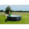 EXIT Stone pool ø450x122cm med filterpumpe - grå