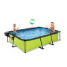 EXIT Lime pool 300x200x65cm med filterpumpe og poolskærm - grøn