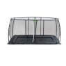 EXIT Dynamic trampolin i jordniveau 244x427cm med sikkerhedsnet - sort