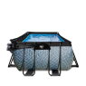 EXIT Stone pool 540x250x100cm med filterpumpe og poolskærm - grå