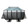 EXIT Black Leather pool 400x200x122cm med sandfilterpumpe - sort