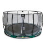 EXIT Elegant Premium ground trampoline ø366cm with Deluxe safety net - green