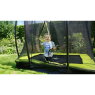 EXIT Silhouette nedgravet trampolin 153x214cm med sikkerhedsnet - grøn