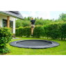 EXIT Dynamic trampolin i jordniveau ø366cm med Freezone sikkerhedsfliser - sort