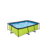 EXIT Lime pool 220x150x65cm med filterpumpe - grøn