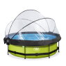 EXIT Lime pool ø300x76cm med filterpumpe og poolskærm og baldakin - grøn