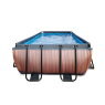 EXIT Wood pool 540x250x100cm med filterpumpe - brun
