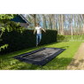 EXIT Dynamic trampolin i jordniveau 275x458cm med Freezone sikkerhedsfliser - sort